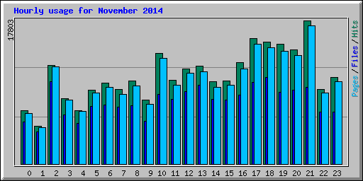 Hourly usage for November 2014