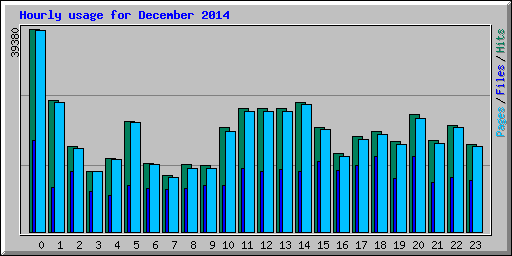 Hourly usage for December 2014