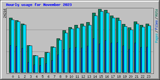 Hourly usage for November 2023