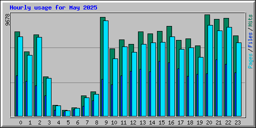 Hourly usage for May 2025